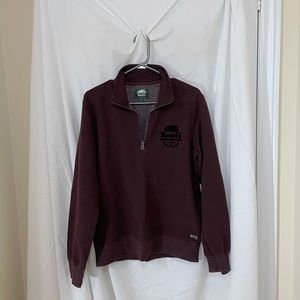 ROOTS BURGUNDY QUARTER ZIP